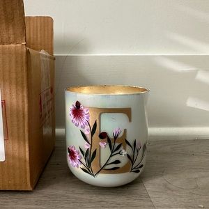 Anthropologie Candle- “E” monogram
